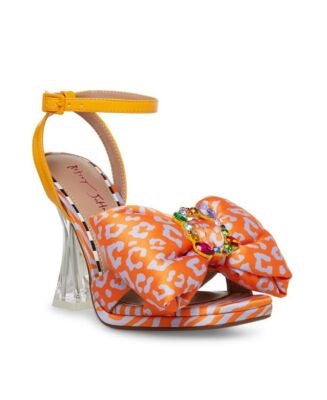Betty Johnson women OLLIE pretty girl with large puppy bow pumps ￼